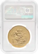 1887 Cleaned Gold Graded Quintuple Sovereign Victoria Jubilee Head  Coin NGC United Kingdom  AU Details reverse