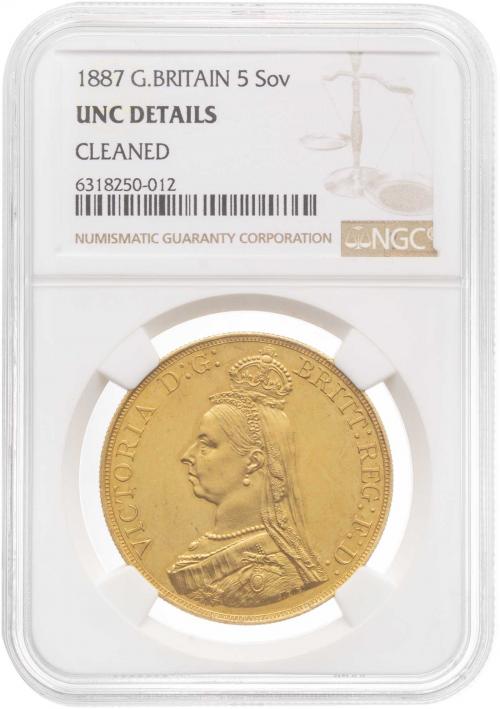 1887 Gold Quintuple Victoria Jubilee Sovereign NGC | Chards