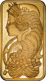 100g Gold Wafer Bar Fortuna PAMP Suisse - Pre-Owned Reverse