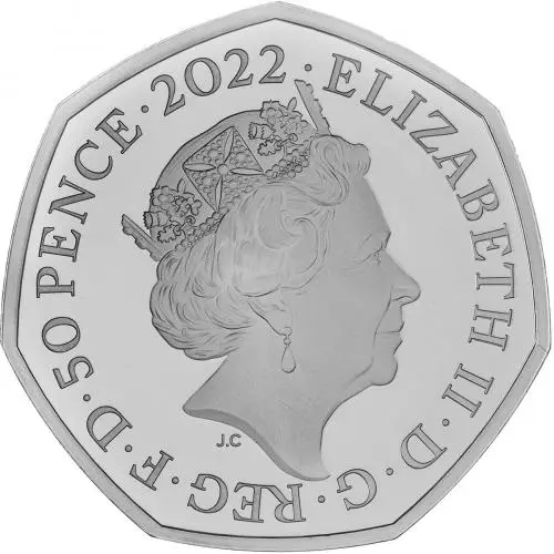 2022 Birmingham Commonwealth Games Silver Proof Piedfort 50p Coin obverse