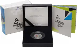 2022 Birmingham Commonwealth Games Silver Proof Piedfort 50p Coin with box