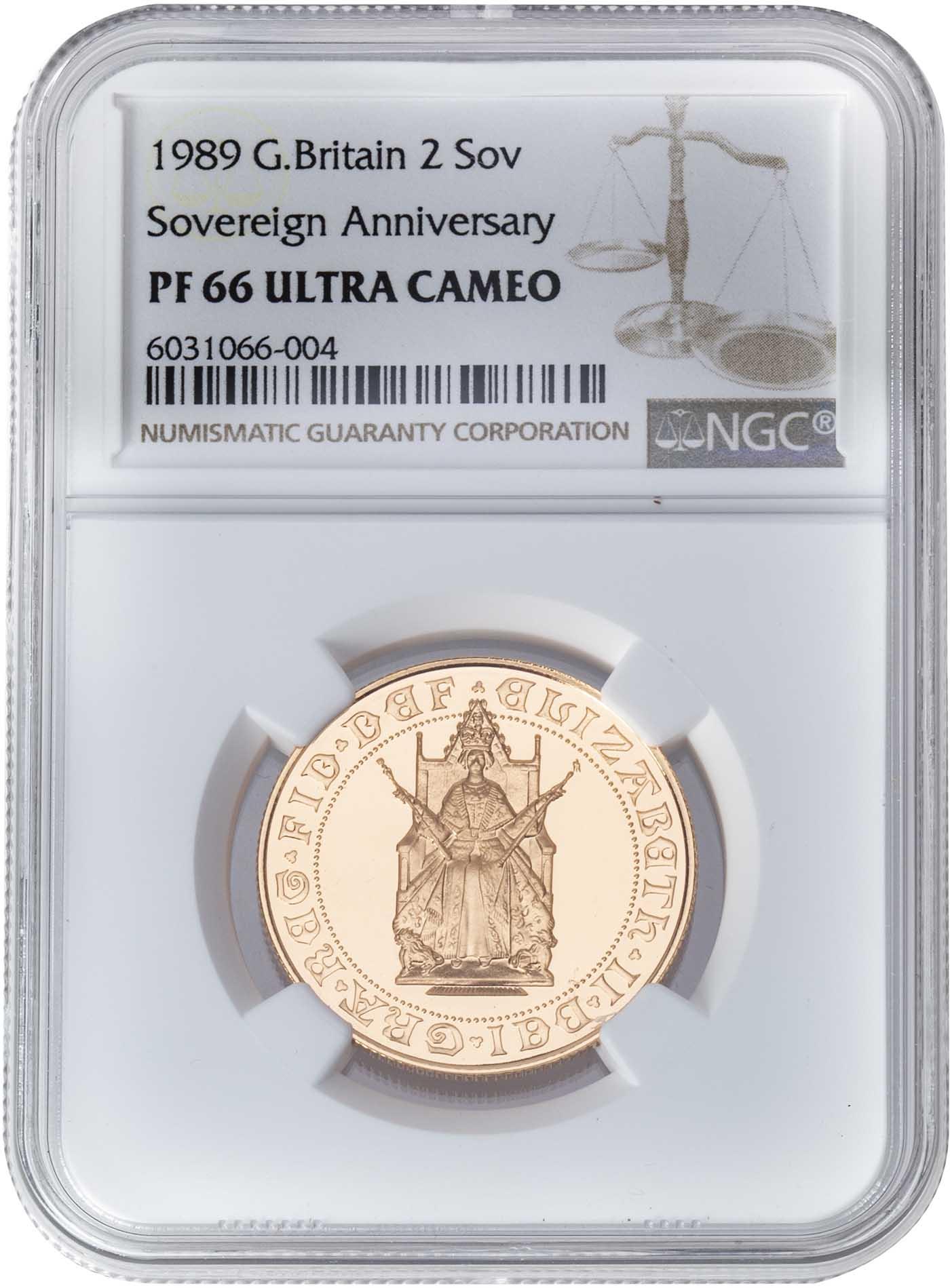 1989年イギリス ソブリン発行500周年2ソブリン PCGS PR70DCAM 1989年イギリス ソブリン発行500周年2ソブリン PCGS PR70DCAM