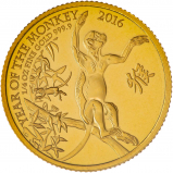 2016 Gold 0.25 oz Monkey Shēngxiào Collection Coin | Chards