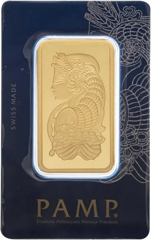 Gold Bullion Ungraded 100 Gram Fortuna  Bar Pre-Owned PAMP Suisse reverse
