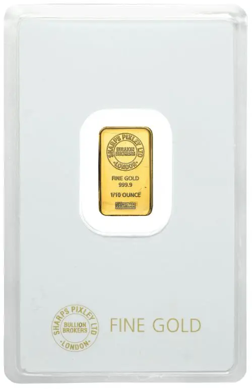 Sharps Pixley Gold 0.1 oz  Bar Pre-Owned 1
