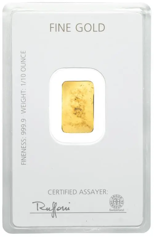 Sharps Pixley Gold 0.1 oz  Bar Pre-Owned 2