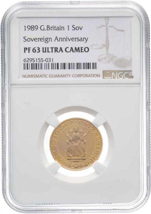 1989 Gold Proof Sovereign Elizabeth II 500th Anniv | Chards