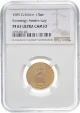 1989 Gold Proof 500th Anniversary Sovereign - NGC Graded