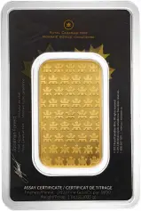 Royal Canadian Mint 1 oz Minted Gold Bullion Bar Pre-Owned reverse
