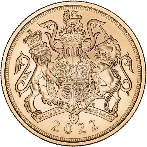 2022 Platinum Jubilee Five Sovereign Piece BU Matt Finish reverse