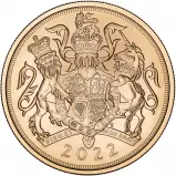 2022 Platinum Jubilee Five Sovereign Piece BU Matt Finish reverse