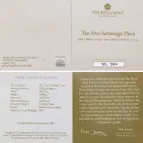 2022 Platinum Jubilee Five Sovereign Piece BU Matt Finish with cert