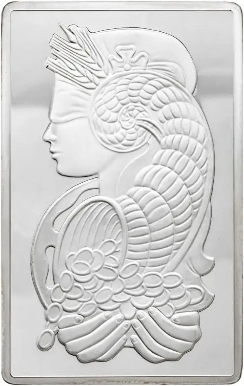 Silver 10 Ounce Bar Pre-Owned Switzerland PAMP Suisse reverse