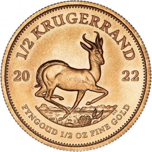 2022 Krugerrand 0.5 oz Gold Bullion Coin reverse