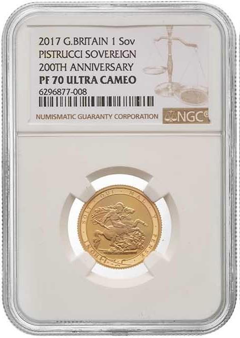 2017 Gold Proof Sovereign Elizabeth II NGC PF-70 | Chards