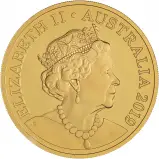 2019 Elizabeth II 6th Portrait Perth Mint Australian Gold Proof $200 Coin obverse