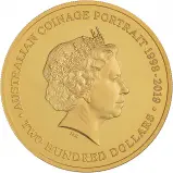 2019 Elizabeth II 6th Portrait Perth Mint Australian Gold Proof $200 Coin reverse