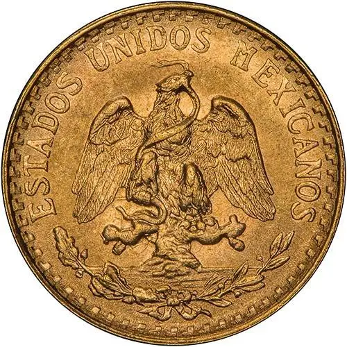 1945 Gold Mexico 2 Pesos 20894