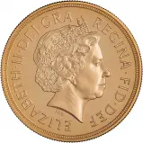 2002 Gold Proof Sovereign Elizabeth II  Coin Without Box United Kingdom The Royal Mint 4 Coins obverse