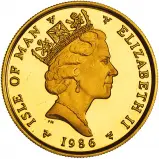 2016 Gold Bullion 0.25 Ounce Angel Isle of Man Coin Grade C obverse