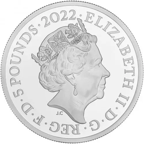 2022 George I Silver Proof 2 oz Coin - The British Monarchs Collection obverse