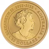 2023 Kangaroo Nugget 0.25 oz Gold Perth Mint Bullion Coin obverse