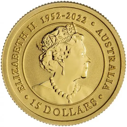 2023 Kangaroo Nugget 0.1oz Gold Perth Mint Bullion Coin obverse