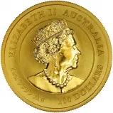 2023 Year of the Rabbit Perth Mint Australian Lunar 1 oz Gold Bullion Coin obverse chards image crop