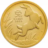 2023 Year of the Rabbit Perth Mint Australian Lunar 0.1 oz Gold Bullion Coin