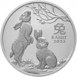 2023 Year of the Rabbit Perth Mint Australian Lunar 2 oz Silver Bullion Coin