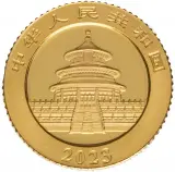 2023 1g Gold Panda Bullion Coin obverse