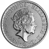 2023 Queen Elizabeth II Britannia 1 oz Silver Bullion Coin - Pre-Owned obverse chards crop