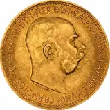 Obverse of 1915 Austrian Gold 20 Corona 