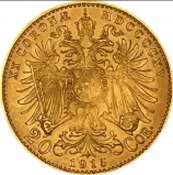 1915 Austrian Gold 20 Corona 