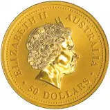 2005 Gold 0.5 oz Year of the Rooster Australian Lunar Bullion Coin Pre Owned obverse