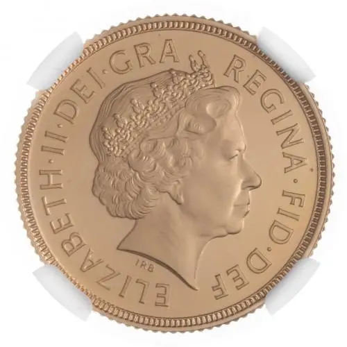 1999 Gold Graded Full Sovereign Elizabeth II Coin United Kingdom NGC PF 70 ULTRA CAMEO obv