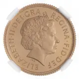 1999 Gold Graded Full Sovereign Elizabeth II Coin United Kingdom NGC PF 70 ULTRA CAMEO obv