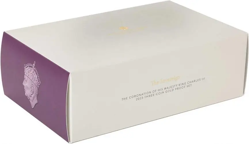 2023 Coronation of King Charles III 3-Coin Gold Proof Sovereign box set