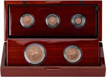 2023 Coronation of King Charles III 5-Coin Gold Proof Sovereign Set 