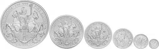 2023 Britannia Silver Proof Coin Set - 6 Coins