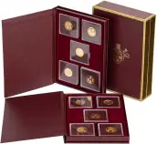 1980 Gold Proof Elizabeth II Gold Kings Collection Cayman Islands Dollar $50  Coin With Book Without Cert Cayman Islands 10 Coins set
