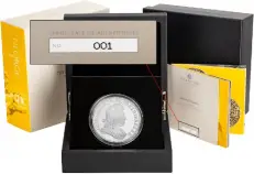 2022 George I Silver Proof 5 oz Coin Pre-Owned Cert No 001 - The British Monarchs Collection