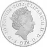 2022 George I Silver Proof 5 oz Coin Pre-Owned Cert No 001 The British Monarchs Collection Reverse