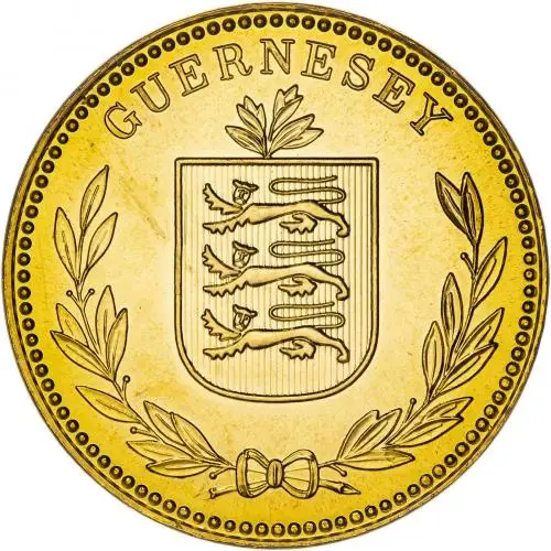 2010 Gold 1 Ounce 8 Doubles  Coin Single Guernsey 24 Carat Obverse