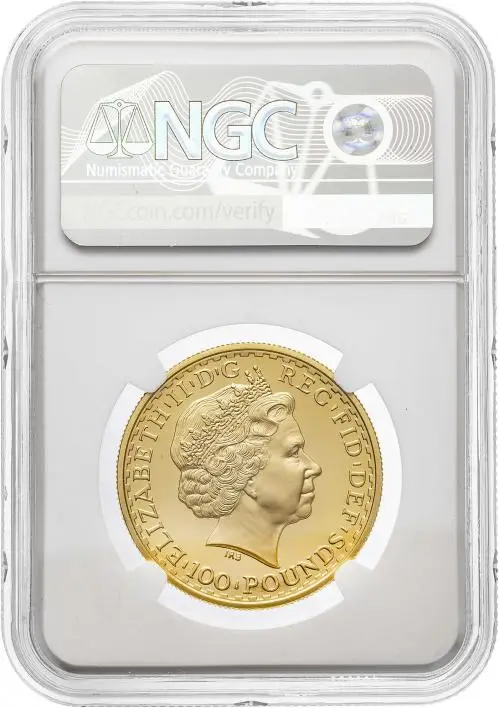 2008 Gold Proof 1 oz Britannia Royal Mint NGC PF-70 - ULTRA CAMEO Obverse