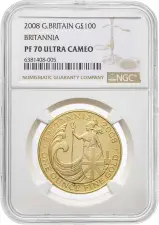 2008 Gold Proof 1 oz Britannia Royal Mint NGC PF-70 - ULTRA CAMEO