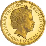 2002 Gold Proof Britannia  1 oz Coin In Capsule - Grade C obverse