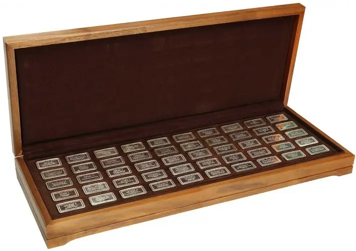 Pre-Owned 1000 Years of British Monarchy 50 x Silver Ingot Set 3