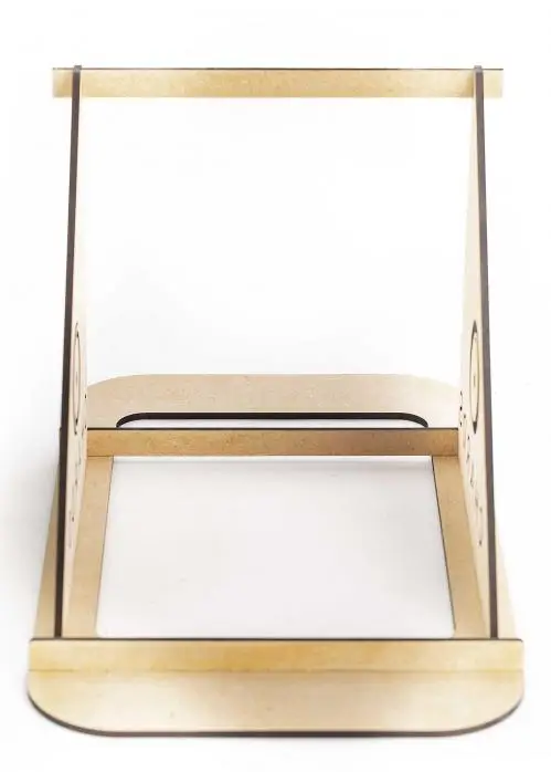 Axial Lighting Glass Support Stand  front view
