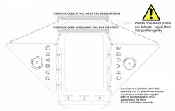 Axial Lighting Glass Support Stand  assembly